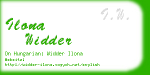 ilona widder business card